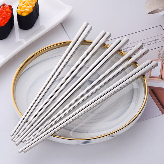 18/10 Stainless steel flatware gift Chinese titanium Chopsticks set 10 Set/Sets(Min. Order)