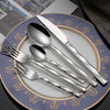 Diamond shape Silverware Set Stainless Steel Square Flatware Set Food-Grade Cutlery Set Utensil Sets for Home Restaurant