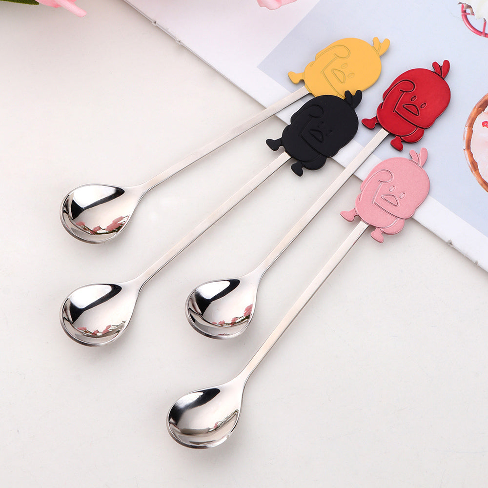 Buyer Star Creative Colorful Spoon Stainless Steel Coffee Tea Spoon