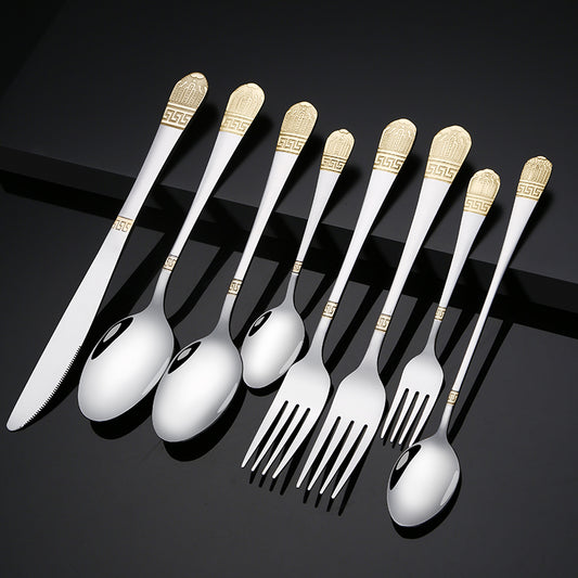 Luxury Quality Mirror Polish Stainless Steel Cutlery for Party Western Tableware