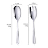 Wholesale Stainless Steel Salad Spoon And Fork Set Restaurant Service Public Tableware