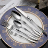 Cutlery Set for 5pcs -18/10 Stainless Steel, Dinnerware Tableware Silverware Service, includes Forks, Spoons, knives, forks, Teaspoons