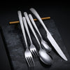 Buyer star Design Dinnerware Set Food Grade Silver Stainless Steel Tableware Cutlery Set For Home Restaurant