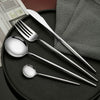 Portugal 4pcs Stainless Steel Flatware Set  Cutlery Set Knife Fork Spoon for Hotel & Party