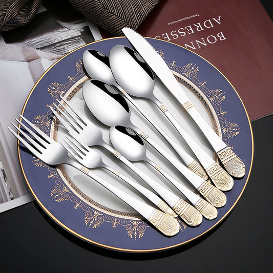 Luxury Quality Mirror Polish Stainless Steel Cutlery for Party Western Tableware