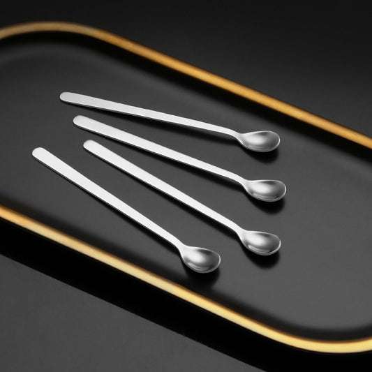 4Pcs Mini Dinner Spoons Set Spoons Silverware, Stainless Steel Spoon Mirror Polished Tablespoon