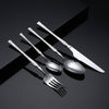 Small Waist Silver Flatware Set Stainless Steel Silverware Cutlery Set Mirror Polished Knife Fork Spoon Set