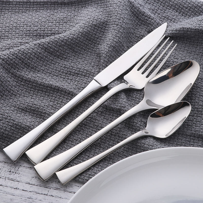 Hot sale titanium stainless steel cutlery mirror polish gold flatware set 5 Set/Sets(Min. Order)