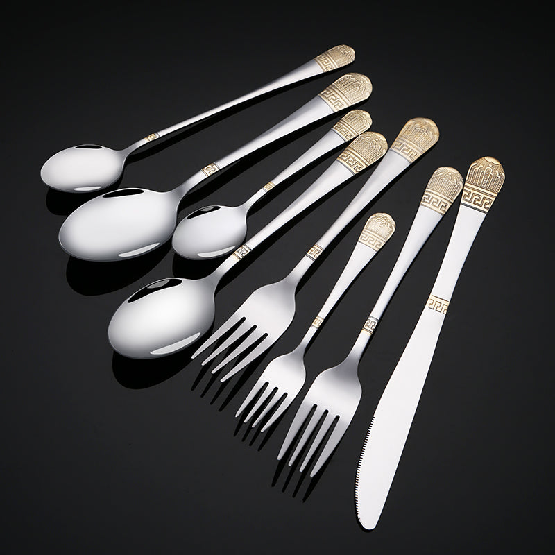 Luxury Quality Mirror Polish Stainless Steel Cutlery for Party Western Tableware