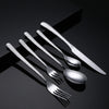 Buyer star Design Dinnerware Set Food Grade Silver Stainless Steel Tableware Cutlery Set For Home Restaurant