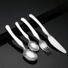 Buyer star 5 Piece Silverware Set Stainless Steel Flatware Set Mirror Polished Cutlery Set Utensil Set for Home Restaurant