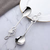 Dessert Spoons Note Heart Shaped Spoons Stainless Steel Cute Spoons Coffee Spoons Set