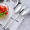 Wholesale Stainless Steel Salad Spoon And Fork Set Restaurant Service Public Tableware