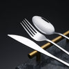 Amazon Hot Sale Silver Cutlery Set Knife Fork and Spoon  with Elegant Packing