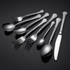 Simple Style Dinnerware Sets Silver Luxury Hotel Cutlery Set Stainless Steel Silverware Set