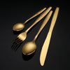 Amazon hot sales Gold stainless steel kitchen cooking Tableware utensil set