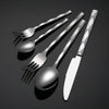 Diamond shape Silverware Set Stainless Steel Square Flatware Set Food-Grade Cutlery Set Utensil Sets for Home Restaurant