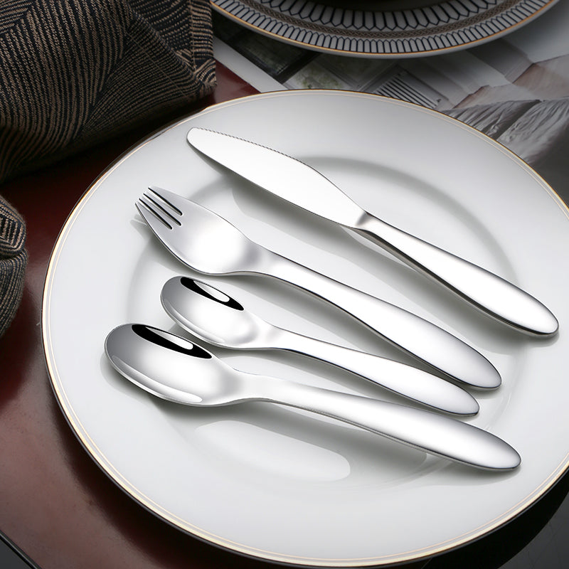 Buyer Star Child Silverware Silver Forks and Spoons Cutlery Set Stainless Steel Flatware