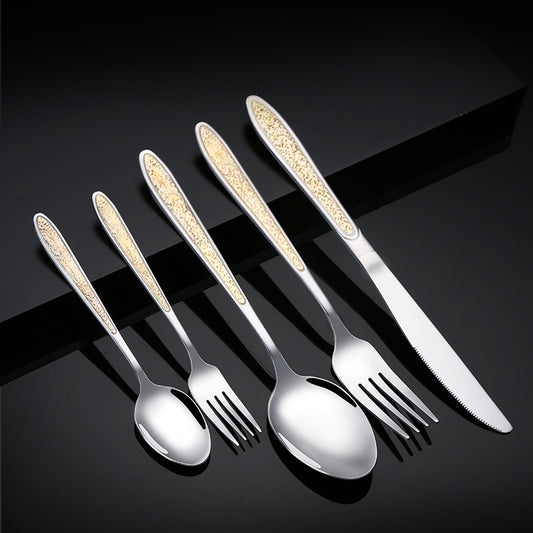 Buyer Star Silver Tableware Luxury Stainless Steel Cutlery Flatware Set