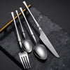 Christmas Theme Cutlery Set Stainless Steel Gold Spoon Restaurant Utensil  Wedding Cutlery