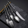 Buyer Star Stainless Steel Tableware Set Party Restaurant Cutlery For Dinner Unique Silver flatware Sets High Quality