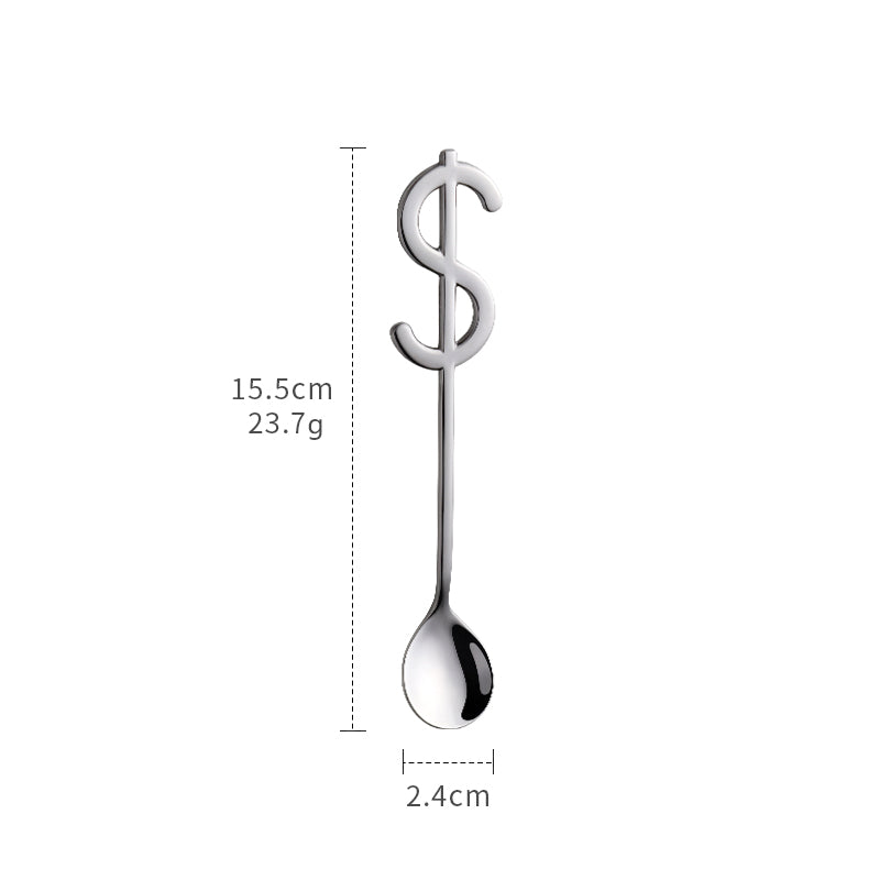 New product ideas 304 stainless steel mixing spoon creative dollar tea/coffee spoon