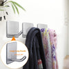 Heavy Duty Adhesive Towel Hooks Hanger Wall Holder Waterproof Stainless Steel Sticky Hooks for Kitchen-4 Packs