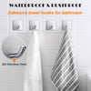 Heavy Duty Adhesive Towel Hooks Hanger Wall Holder Waterproof Stainless Steel Sticky Hooks for Kitchen-4 Packs