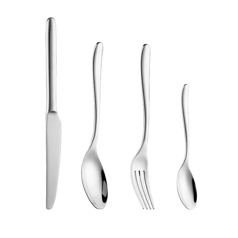 High Demand Products Simple and Refined Taste Stainless Steel Black Cutlery Dinnerware