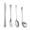 Luxury High Quality Western Cutlery Set Stainless Steel Silver Flatware Kitchen Fork Knife And Spoon Set Children