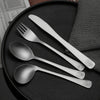 Luxury High Quality Western Cutlery Set Stainless Steel Silver Flatware Kitchen Fork Knife And Spoon Set Children