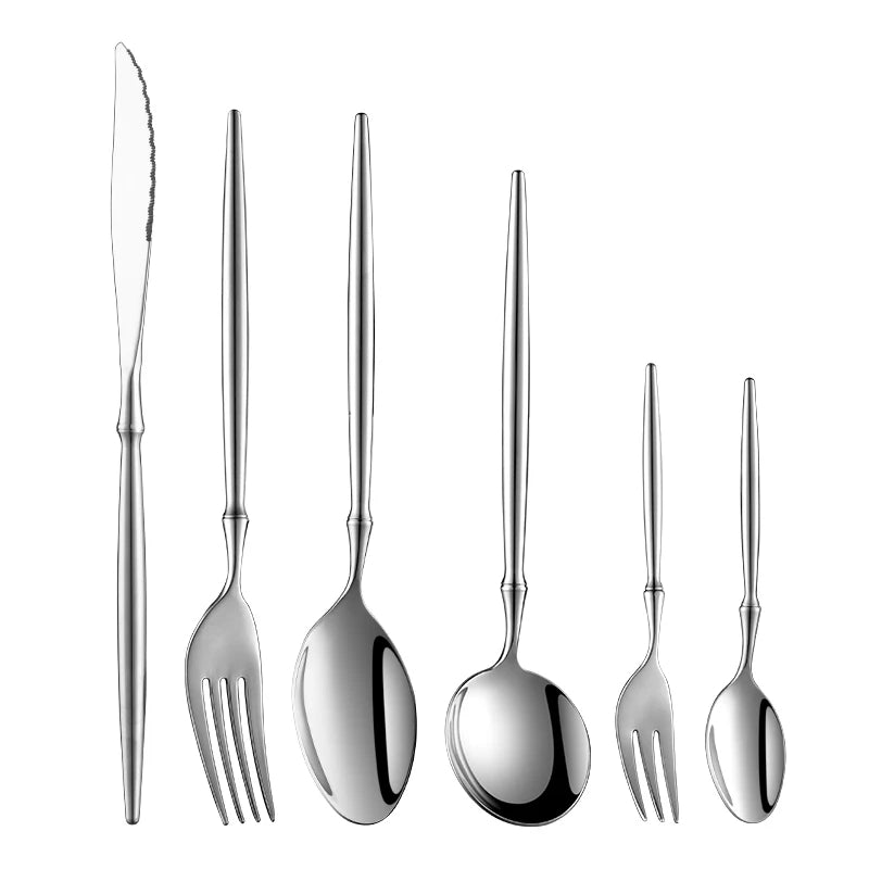 Very heavy Hot selling classic style high quality food grade 304 stainless steel tableware cutlery sets