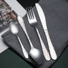 Christmas Theme Cutlery Set Stainless Steel Gold Spoon Restaurant Utensil  Wedding Cutlery