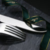 Luxury Mirror Wedding Matte Gold Cutlery Set Stainless Steel Flatware Set Wedding Cutlery