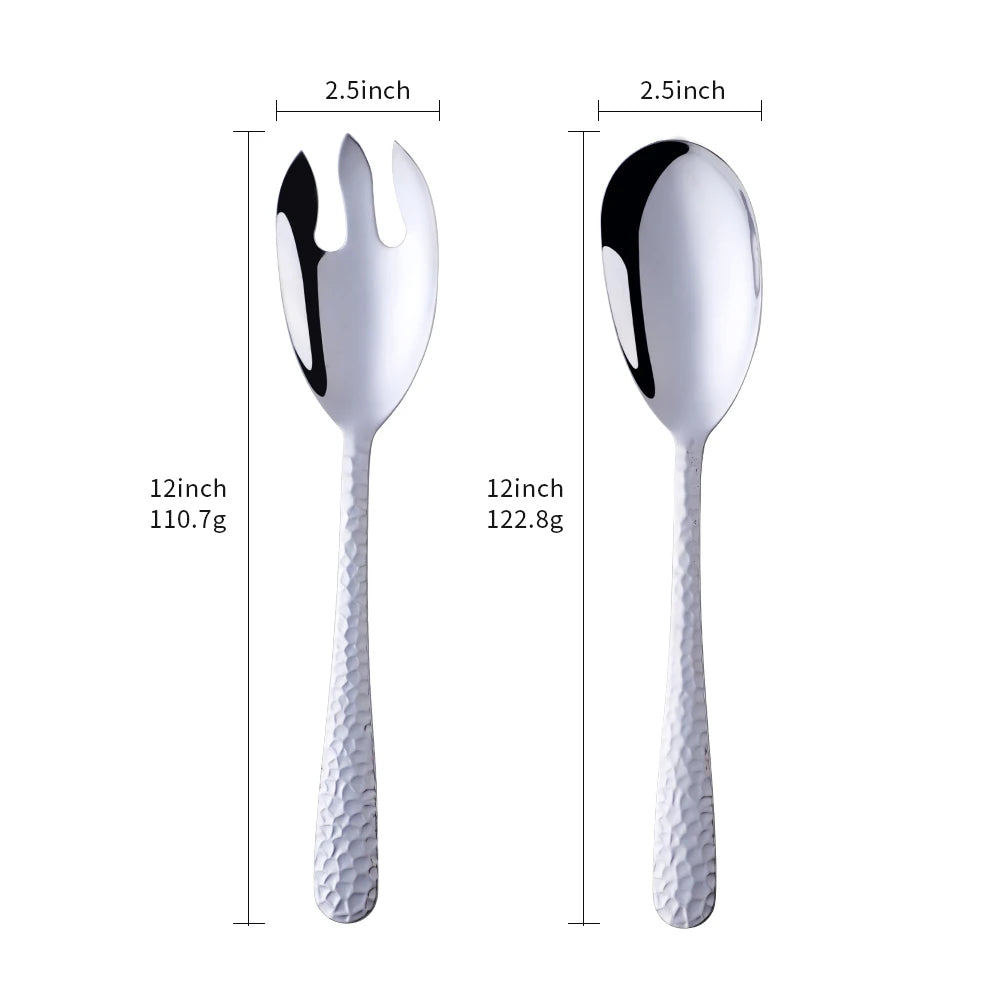 OEM/ODM 2pcs Mirror Polish Colorful Handle Round Spoon Steel Spoon Service Spoon