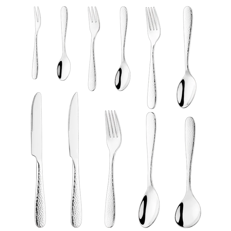 Luxury Mirror Wedding Matte Gold Cutlery Set Stainless Steel Flatware Set Wedding Cutlery