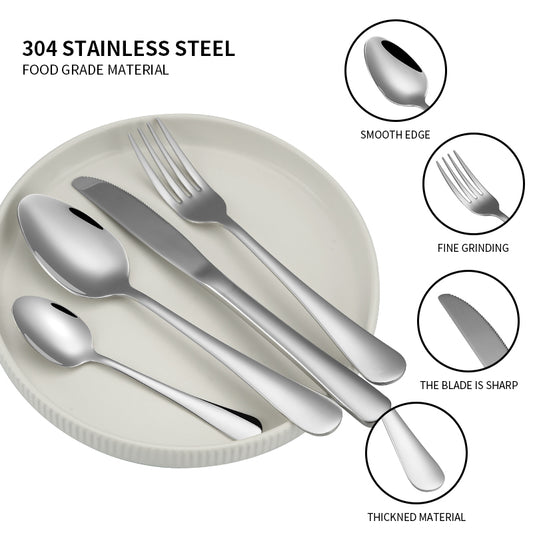 Buyerstar Wholesale Metal Spoon and Fork Cutlery Silverware Set Stainless Steel 304 Gold Flatware Sets For Hotels