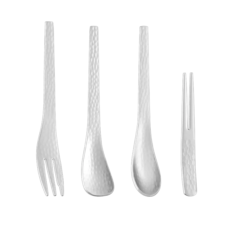 Supermarket Gold Spoon Set Stainless Steel Cutlery Set Service For 4