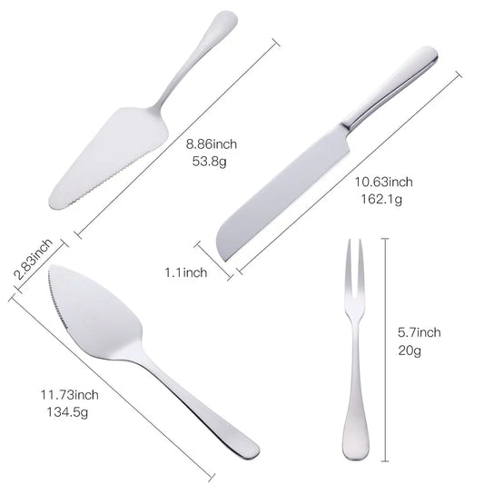 Colorful Stainless Steel Pizza Cream Cake Shovel Knife Fork Spoon Set Baking Tools