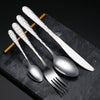 Christmas Theme Cutlery Set Stainless Steel Gold Spoon Restaurant Utensil  Wedding Cutlery