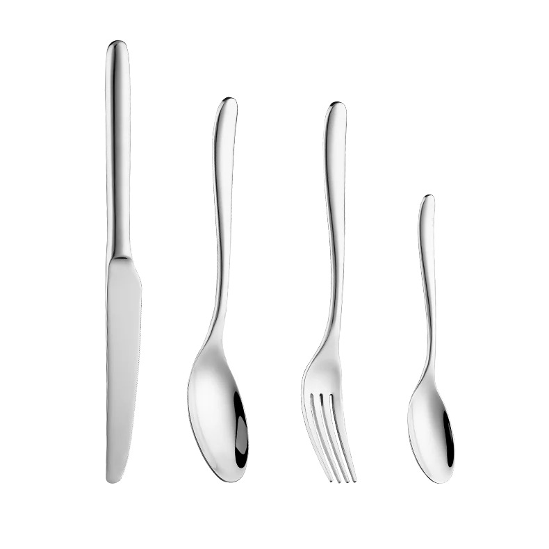 High Demand Products Simple and Refined Taste Stainless Steel Black Cutlery Dinnerware