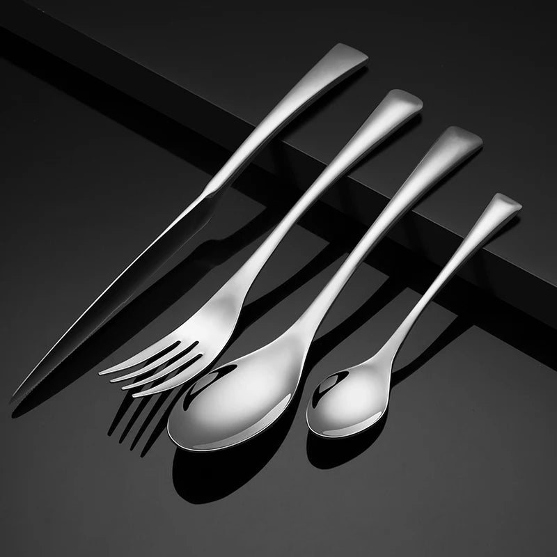 High Quality Hotel Cutlery Set Stainless Steel Fork Spoon Restaurant Flatware Sets