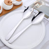 Special Salad Spatula Stainless Steel Snake Skin Fork Spoon For Wedding Hotel Banquet Tableware Sets