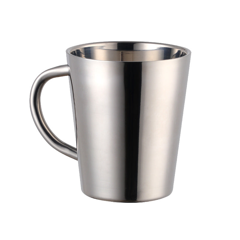 Custom Logo Double Wall Drinking Cup Travel Mug Stainless Steel 300ml Coffee Mug with Handle 5 Piece/Pieces(Min. Order)