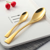 Portable Silverware Christmas Stainless steel luxury gold cutlery set flatware with box 10 Set/Sets(Min. Order)