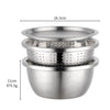 Multi-functional Stainless Steel Fruit vegetables Colander Drain Strainer Basket Rice Sieve Storage Basket Set 5 Piece/Pieces(Min. Order)