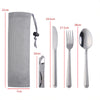 Outdoor Portable Stainless Steel Picnic Knife Fork Spoon Camping Dinnerware Set Tableware Set