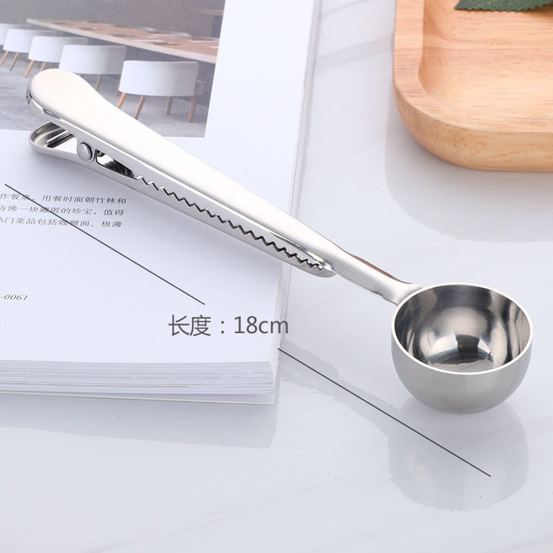 18/10 Stainless Steel  Kitchen measuring Spoon With Bag Seal Clip