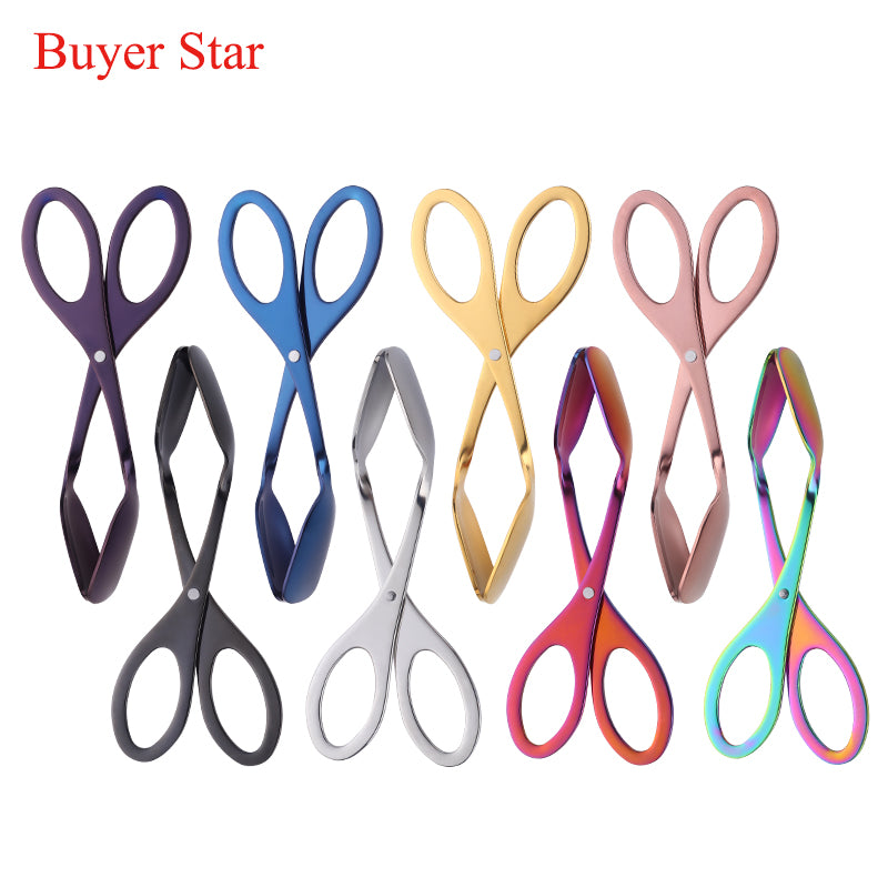 High Grade Stainless Steel Scissor Shaped Kitchen Tongs Bread Food Baking BBQ Clips 5 Piece/Pieces(Min. Order)