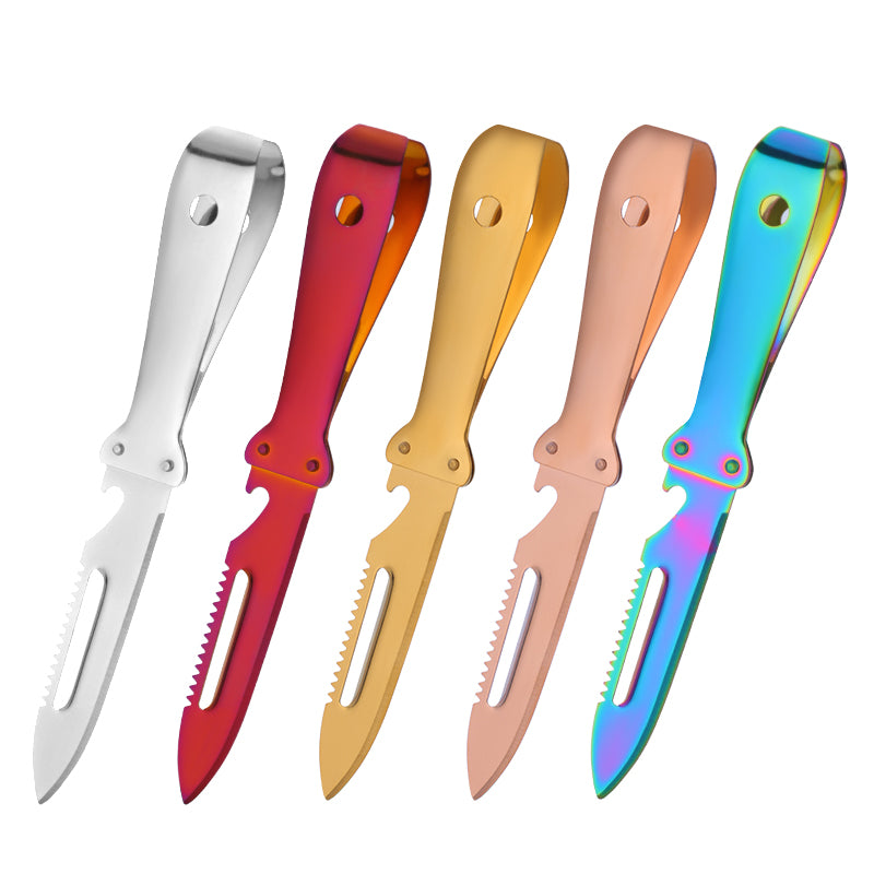 Creative Stainless Steel Multifunctional Vegetable Fruit Paring Knife 5 Piece/Pieces(Min. Order)